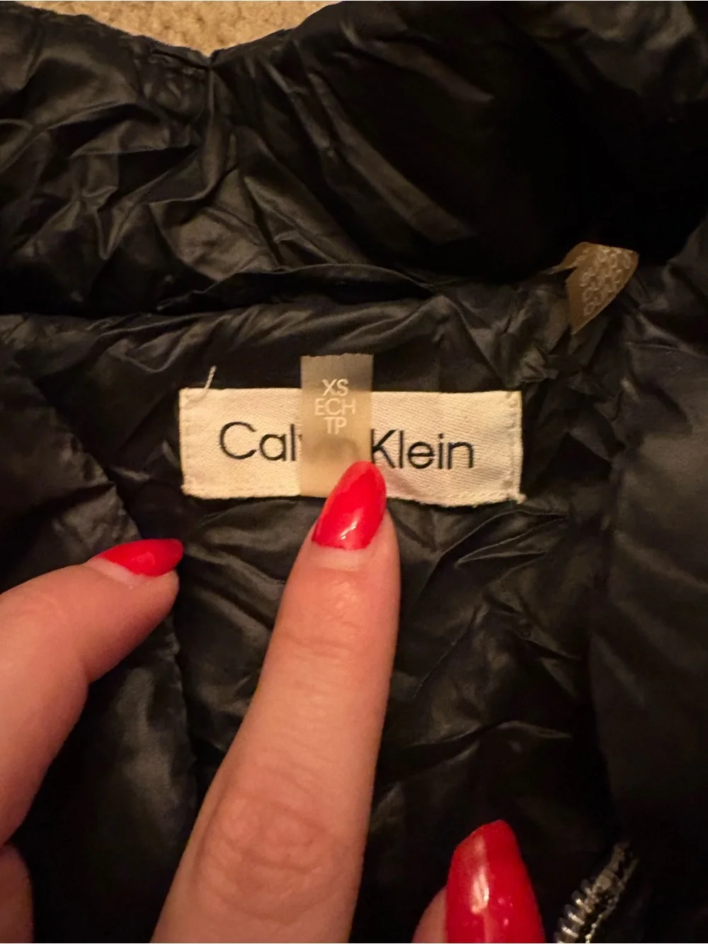 Calvin Klein Black Quilted Sleeveless Puffer Vest